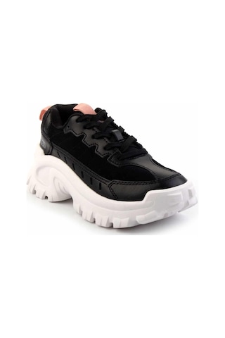 Black Hakiki Deri Kadın Sneaker Cat0111100502 001