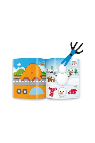 Kes Yapıştır Makaslı Set (Makas Hediyeli)