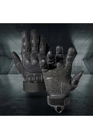 Techbloom 1 Çift Meromıbe Erkek Dokunmatik Ekran Tam Parmaklı Eldiven Brown S Siyah Nylon Karma Güvenli Bilek Kayışı Pedli Avuç İçi