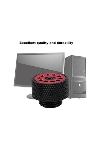 Kangvka Hpqf-s1a Bilgisayar Su Soğutma Sistemi Otomatik Gaz Çıkartma Valfi Gümüş, Kırmızı - G1/4 İç Dişli, Bakır Malzeme, Kolay Kurulum