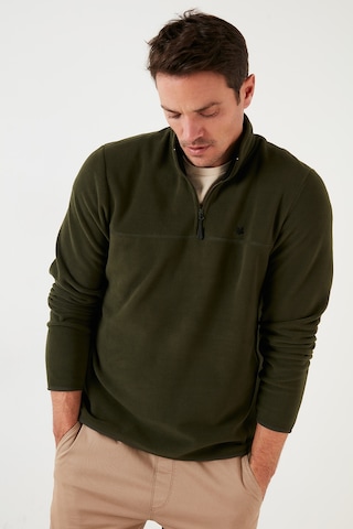 Buratti Slim Fit Anti-Pilling Tüylenme Yapmayan Bato Yaka Şardonlu 2'Li Paket Erkek Polar 5906001S2 Haki-Haki