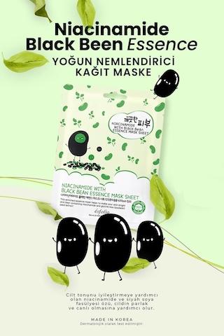 Niacinamide Ve Siyah Fasülye Ile Gözenek Karşıtı Kağıt Maske Mask