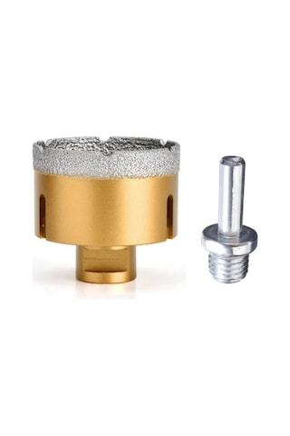 60 Mm Granit Mermer Seramik Delme Panç Spiral Matkap Aparatlı M14