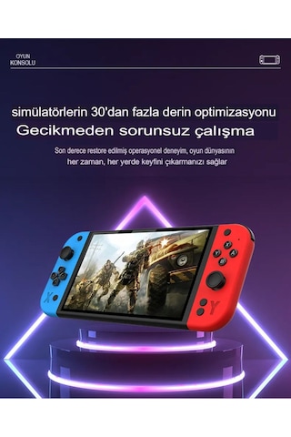 G90 7 İnç Ips Hd Ekran Oyun Konsolu Linux İşletim Ve Çoklu Sistem Emülatörü Arcade Oyun Konsolu