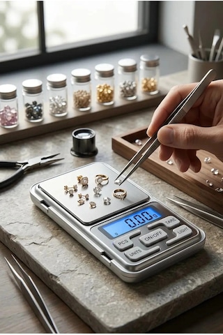 500 Gr 0.01 Gr Hassas Kuyumcu Terazisi Dijital Eczane Tartısı Lcd Ölçüm Cihazı Cep Tipi Diğer