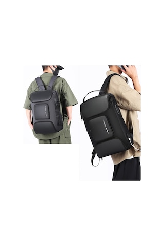 Arion-1330 Çok Amaçlı Büyük Kapasiteli Usb Şarj Portlu 15.6" Laptop Sırt Çantası Gri