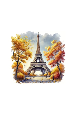 Elmas Boyama Seti- Paris Eyfel Kulesi Sonbahar -dıy 30x40cm