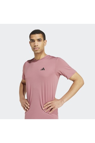 Adidas Train Essentials Stretch Erkek Pembe Yuvarlak Yaka Tişört Pembe