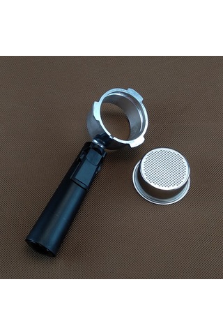 Honmex 51mm Alüminyum Kahve Makinesi Kollu Filtre Aleti - Fincanlı Filtre Kahve Hazırlama Aksesuarı Siyah