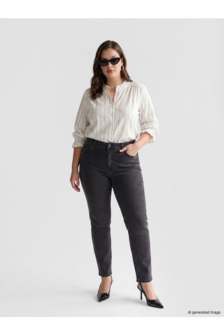 Lcw Grace Siyah Straight Fit Kadın Jean Pantolon
