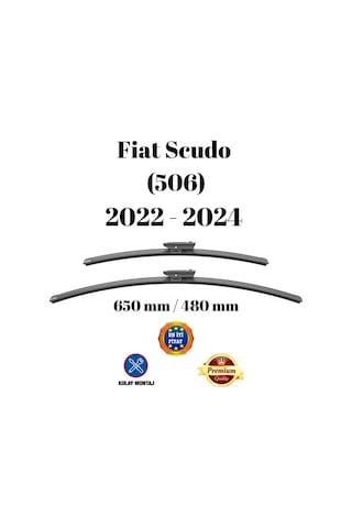 Fiat Scudo 506 2022 2023 2024 Uyumlu Ön Cam Silecek Süpürgesi Takımı 650/480mm Silbak Sb2619d