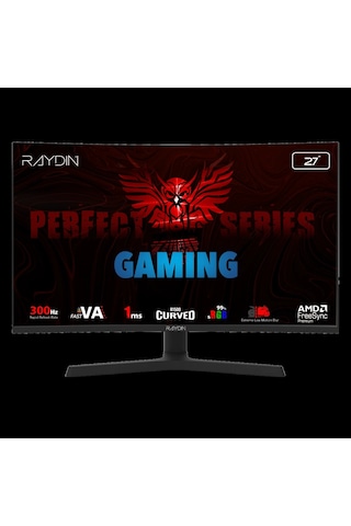 Raydın Eg27rfa-300hz, 27", 1ms, 300hz, Full Hd, 2xhdmı, Dp, Hoparlör, Va Led, R1500 Curved, Yüksekli