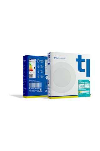 Redeem C12W Downlight, Titreşimsiz, Göz Konforu, 747 Lümen, Ilık Beyaz, 3000 Kelvin Beyaz