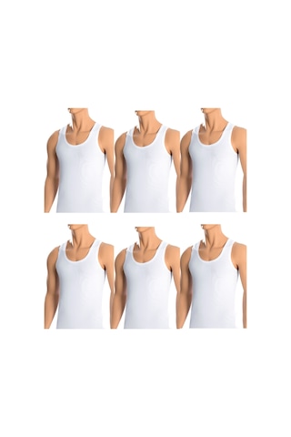 Belifanti Collection Erkek Pamuklu 6'Lı Set Beyaz