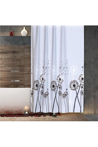 Zethome Jackline Banyo Duş Perdesi 2200 Çift Kanat 2X120X200 Gri