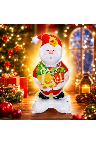 120 Cm Dev Noel Baba Folyo Balon Vitrin Yılbaşı Ağacı Yılbaşı Balonu Santa Claus New Year's Balloon