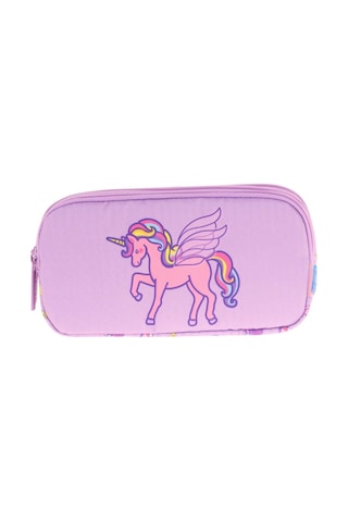 Kaukko Kids Üç Bölmeli Lila, Unicorn, Kız Çocuk Okul Kalemliği - L8221 Lila