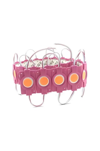 Tekli Su Geçirmez 12 Volt 2.4 Watt Modül Led Pembe 10 Adet