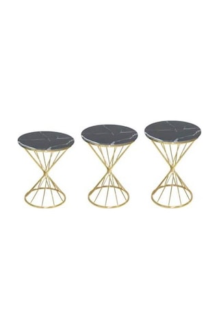 Zigon Brc Rivoli Model Siyah Mermer Kırılmaz Cam Transmisyon Metal Gold Kaplama El Yapım