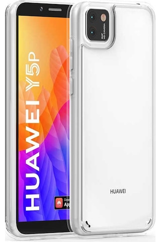Huawei Y5P Kılıf Zore Coss Şeffaf Sert Silikon Kılıf Renksiz