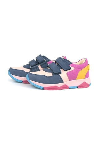Ortopedikal 3880 Rakerplus Hakiki Deri Lacivert Pembe Çocuk Sneakers Spor Ayakkabı Cırtlı Lacivert - Pembe