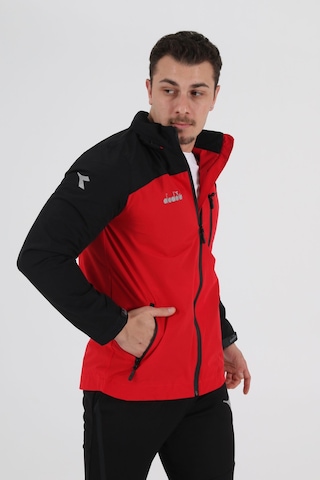 Diadora Elite Yağmurluk Kırmızı Siyah Kırmızı