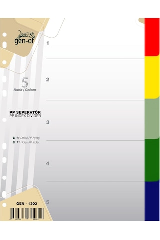 Gen Of Ayraç Seperatör 5 Renk Gen 1303