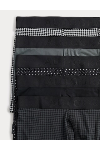 Marks & Spencer Autograph 5'li Desenli Boxer T14005405a Siyah Mix