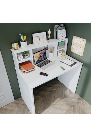 Paris Çalışma Masası , Çocuk Masası, Bilgisayar Masası 100 Cm Mat Beyaz