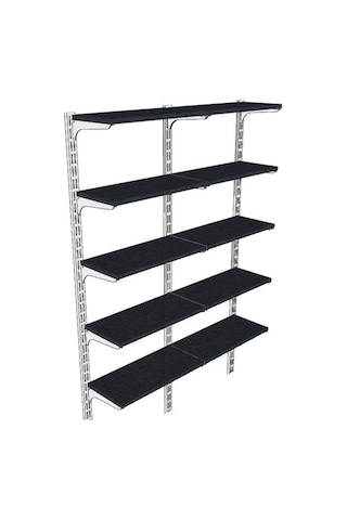 Rafburada Rafburada® 5 Katlı Duble Kitaplık. Ahşap Duvar Rafı. Dekoratif Ra