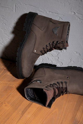 Glaz Hakiki Deri Erkek Bağcıklı Postal Bot, Harley Bot