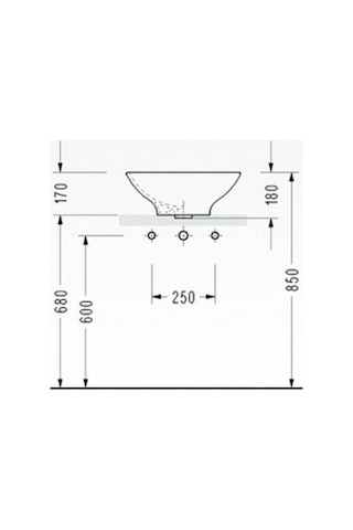 Serel - Çanak Lavabo 45x45 Cm Taşma Kanallı - 2002dss000- Diğer