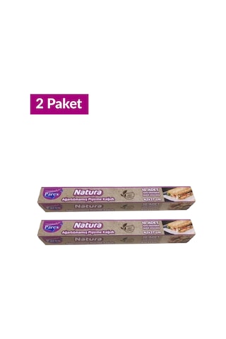 Natura Ağartılmamış Hazır Kesilmiş Pişirme Kağıdı 10 Lu İkili Set