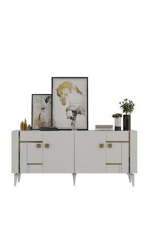 Maddera Konsol Beyaz-altın