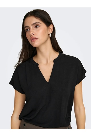 Jdy Jdylion Life S/s Top Wvn Noos Kadın Bluz 15249287 Siyah