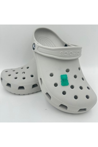 Crocs Terlik Süsü Ve Aksesuarı , Çanta Süsü Jibbitz Hribo Ayıcık Şeffaf Alt 05 Görsel Figür Aksesuar Yeşil