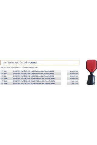 Furnas Pvc Seviye Flatörü - 20 Metre - F-ft-2000