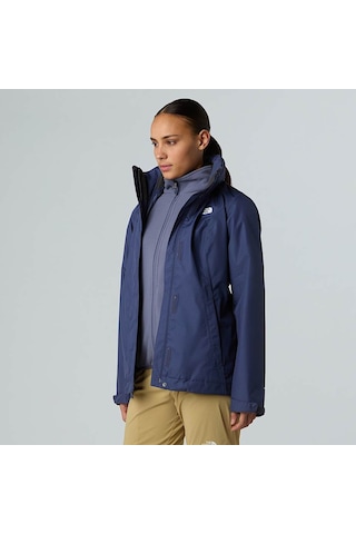 The North Face Evolve Iı Triclimate Kadın Lacivert Kapüşonlu Mont Lacivert