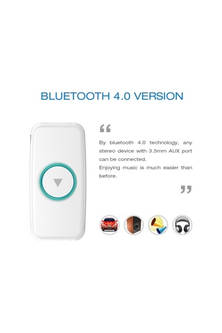 Sones Doosl Dser102 Mini Araç Bluetooth Kablosuz Müzik Alıcısı, 3,5 Mm Stereo Giriş Jakı İle Beyaz