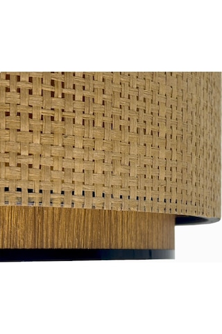 Modern Doğal Hazeran Rattan Hasır Avize Ahşap