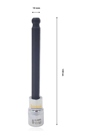 Ceta Form 1/2 10 Mm Ekstra Uzun Tip Topbaşlı Allen Uçlu Lokma C28s-hb10xl
