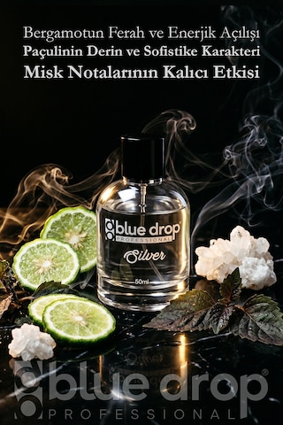 Blue Drop Silver Premium Erkek Parfüm EDT 50 ML