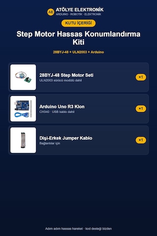 Step Motor İle Hassas Konumlandırma Kiti 28bjy-48 + Arduino - Jumper Kablo