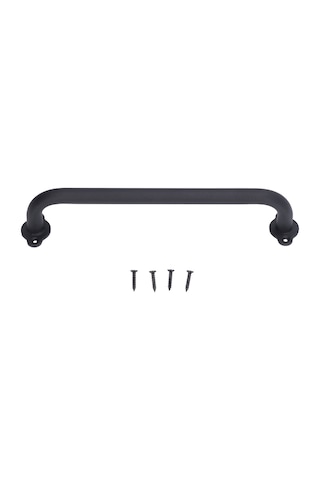 Ahşap Kapı Kolu Mat Siyah Karbon Çelik Garaj Kolu Huiliang