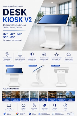 65 Touchscreen Desk Kiosk V2