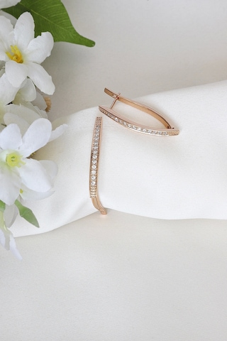 Mrs Flower Zirkon Taşlı Küpe Çok Renkli