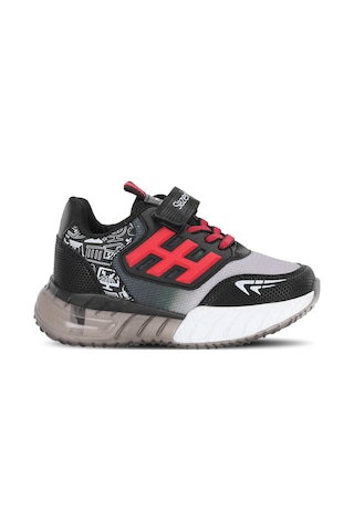 Slazenger Enzo P Unisex Çocuk Siyah / Kırmızı Günlük Spor Ayakkabısı