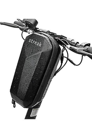 Stearak Elektrikli Scooter Çantası - Sert Malzeme Bisiklet Çantası Siyah