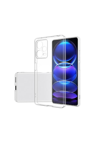 Xiaomi Uyumlu Redmi Note 12 Pro 5g Kılıf Zore Şeffaf Süper Silikon Kapak