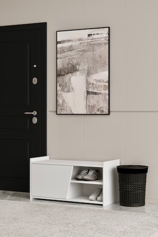 Hera 95 Cm Ayakkabılık 100% Mdf Beyaz